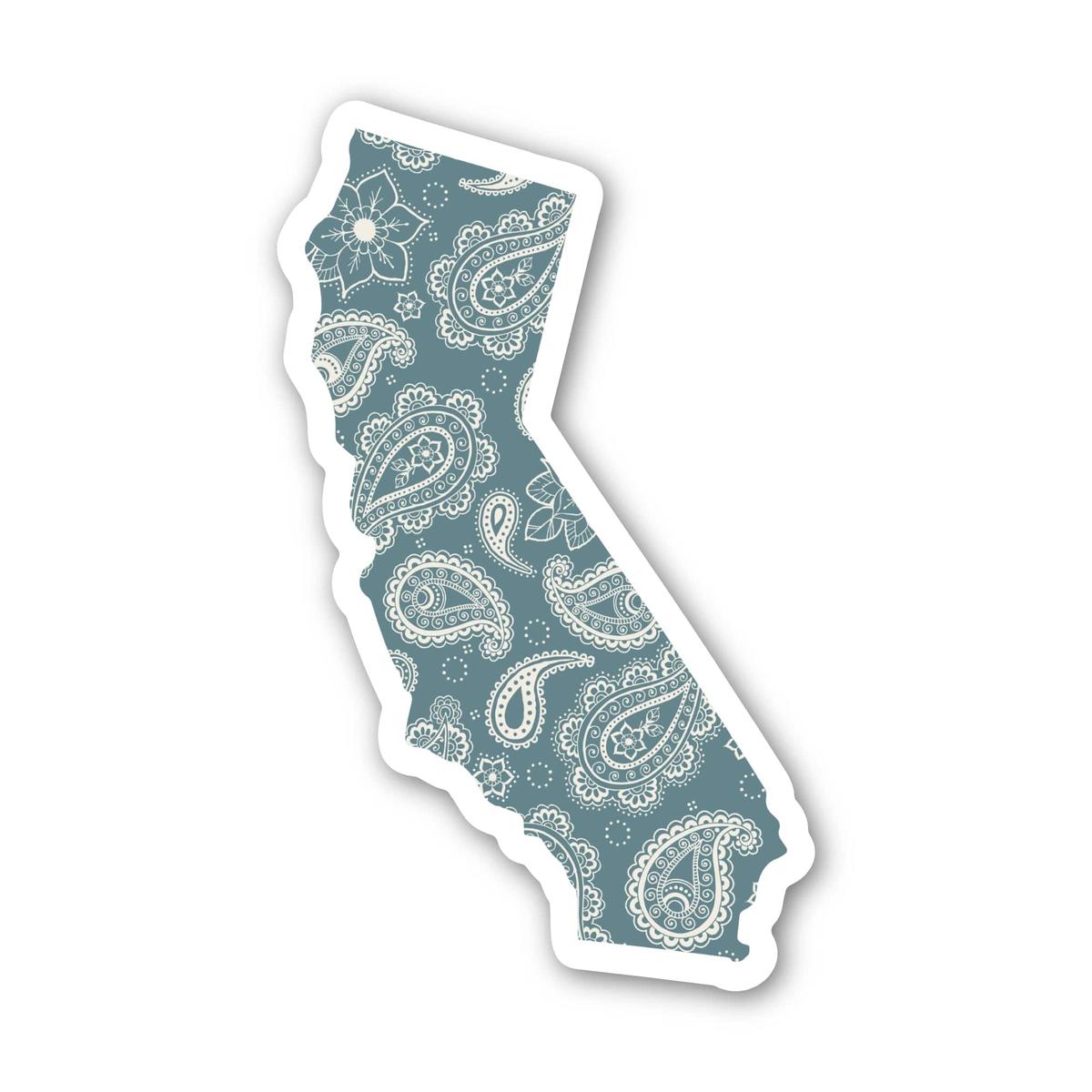 California Paisley Pattern Sticker