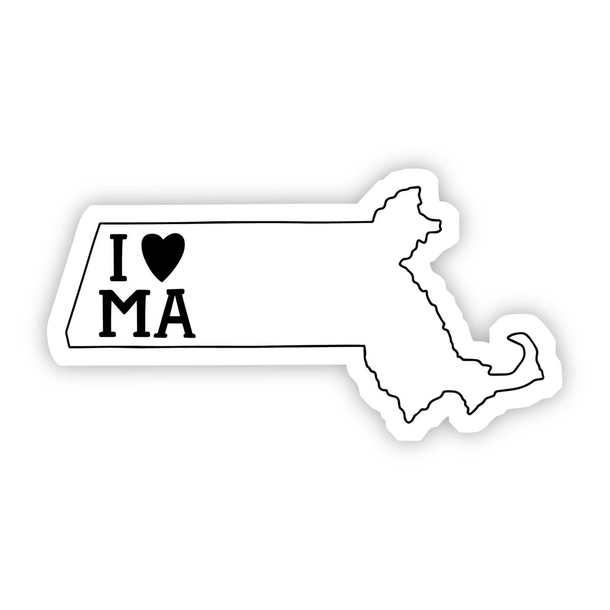 I Love Massachusetts Sticker