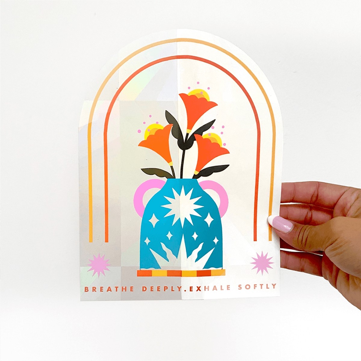 Breathe Deeply Sun Catcher Sticker