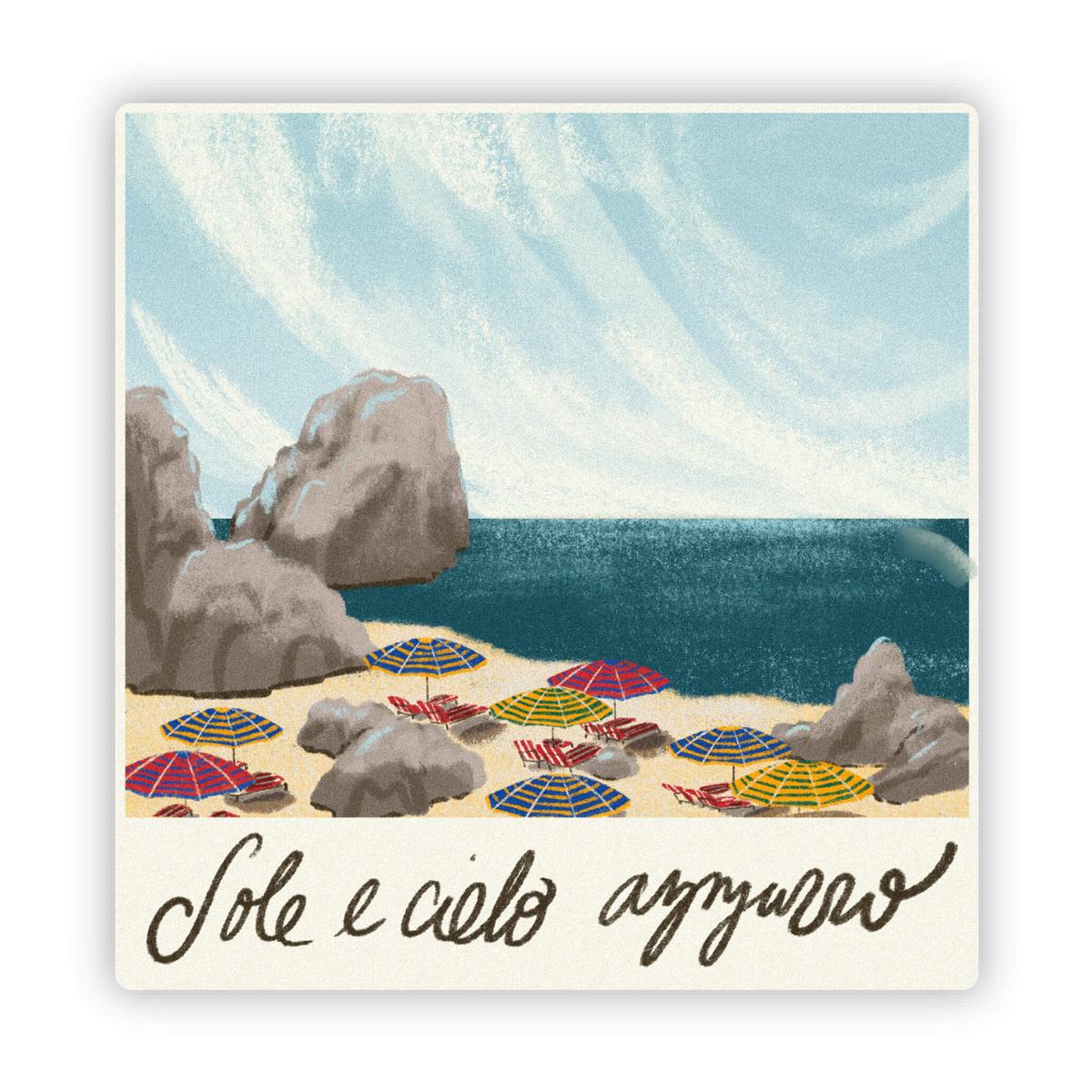 "Sole Cielo Azzurro" Sun Blue Sky Sticker