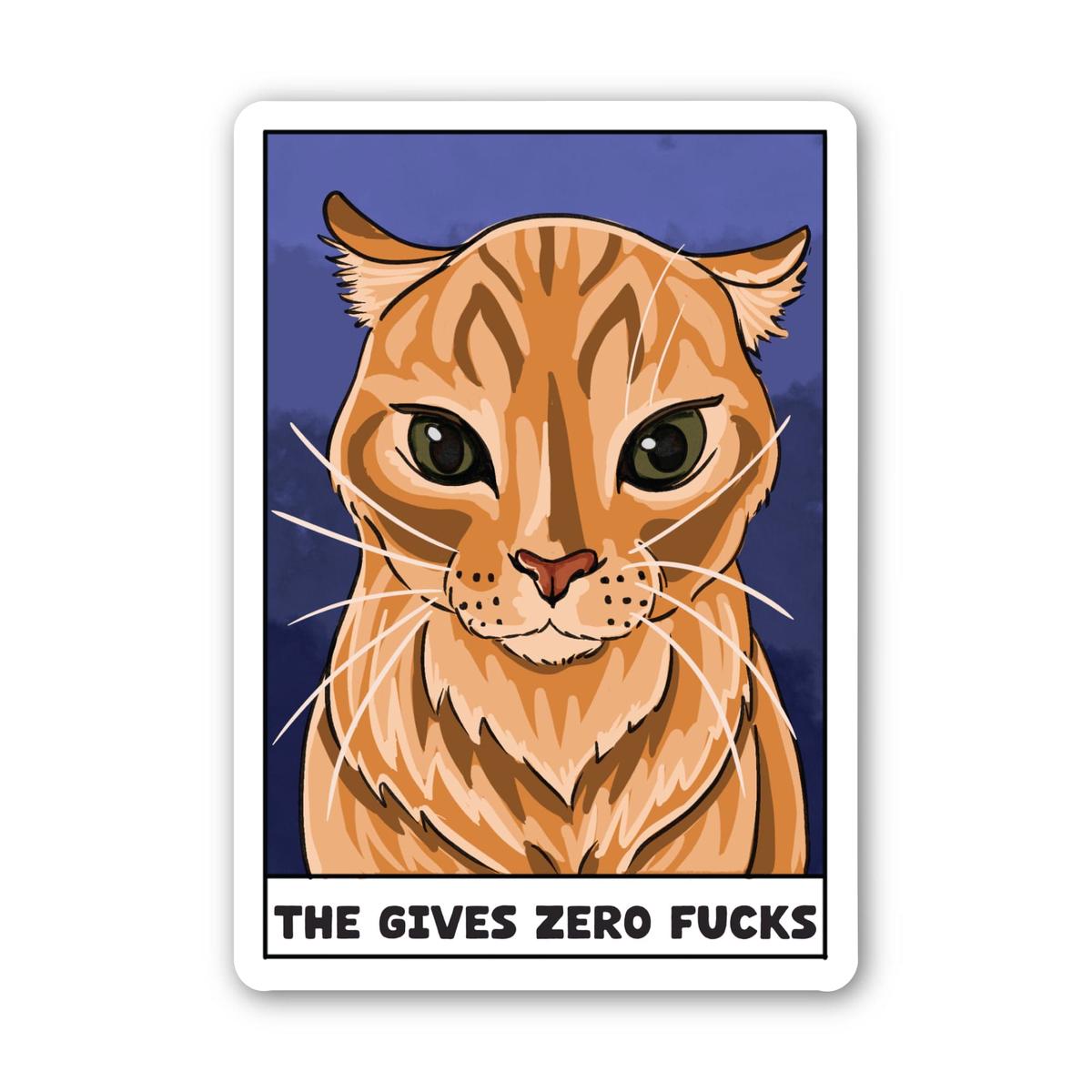 "The Gives Zero Fucks" Tarot Card Sticker