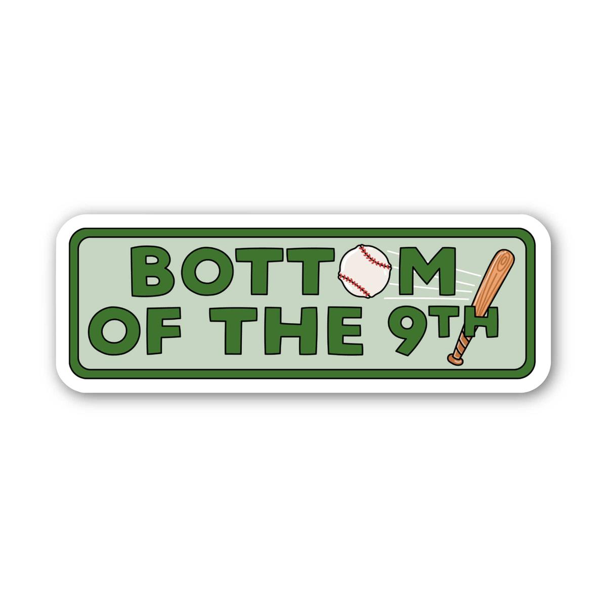 "Bottom of the 9th" Baseball Sticker