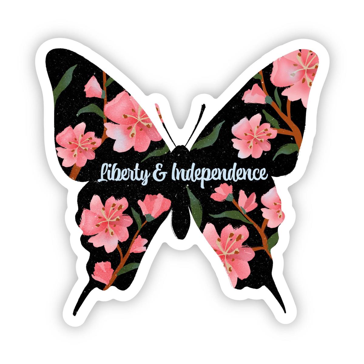 "Liberty & Independence" Butterfly Sticker