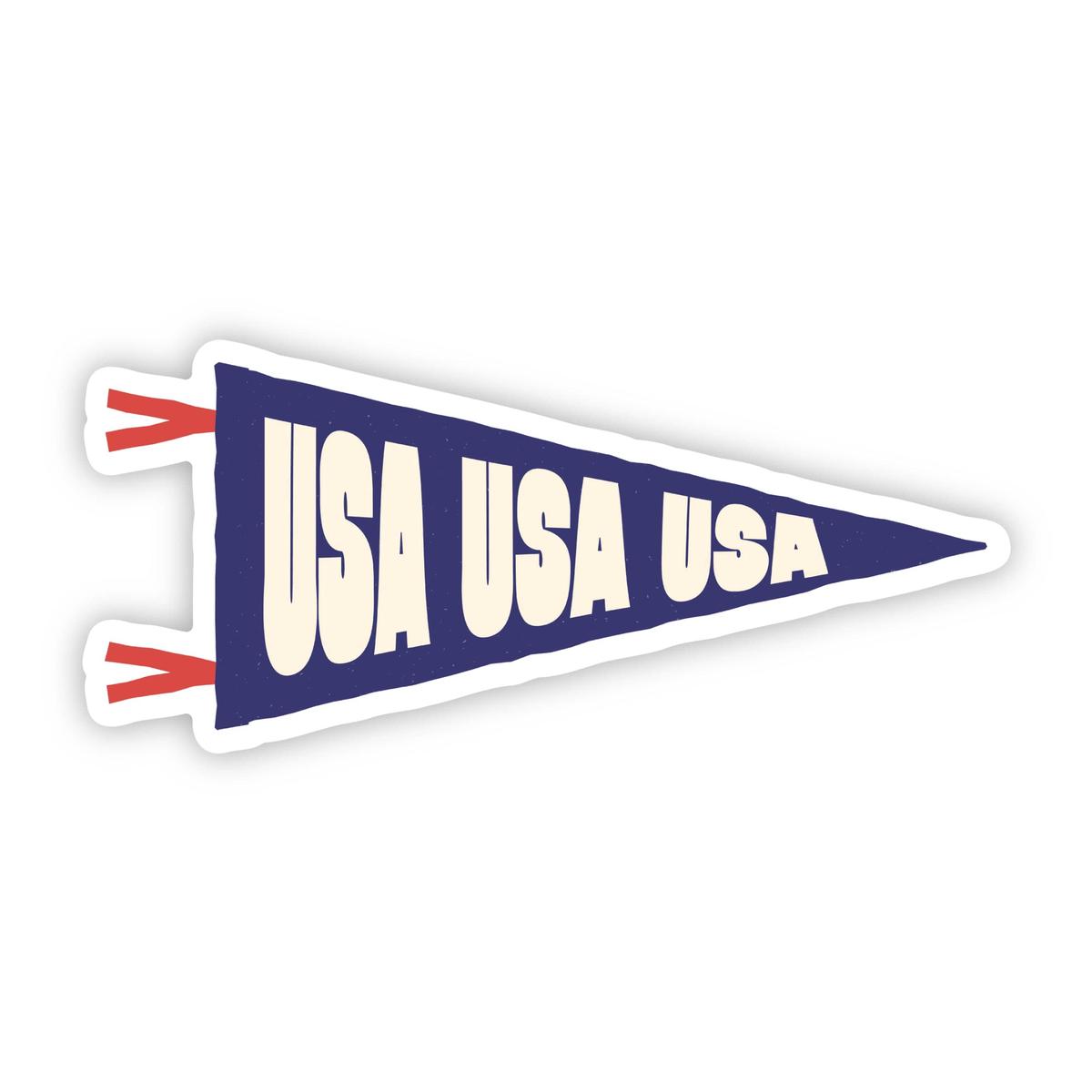 "USA USA USA" Pennant Sticker