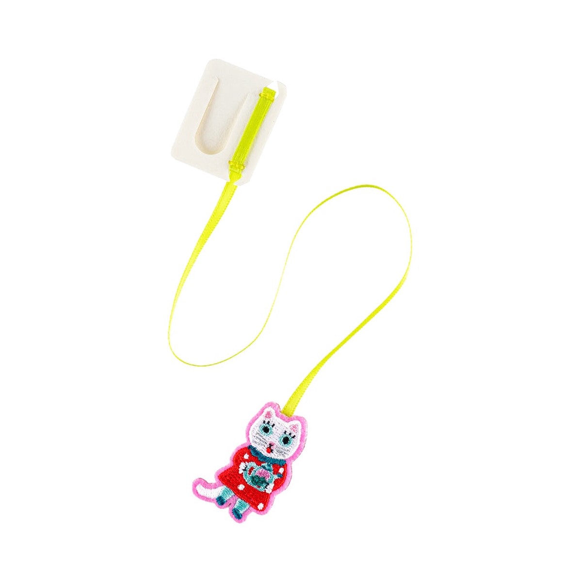 Yumi Kitagishi: Embroidered Bookmark - White Cat