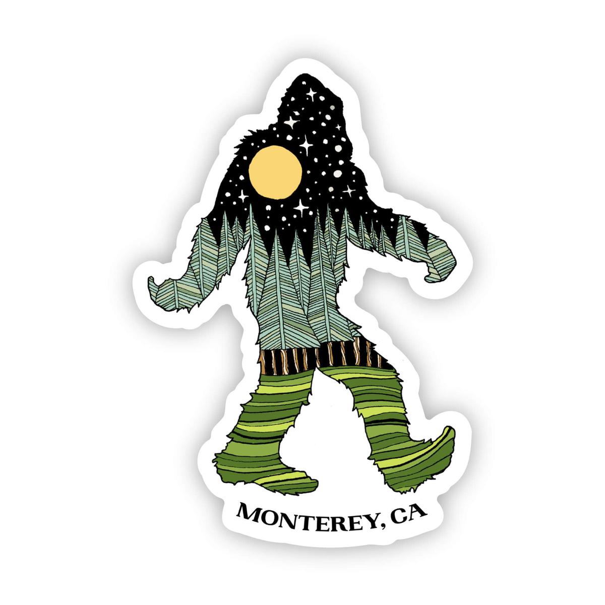 "Monterey, CA" Big Foot Sticker