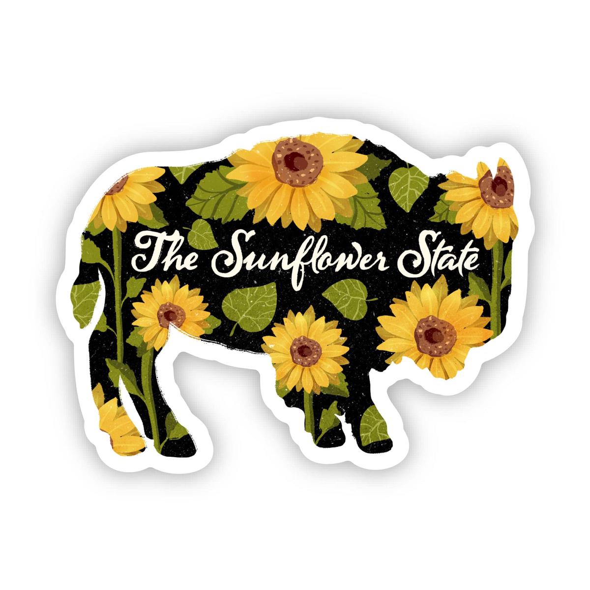 "The Sunflower State" Kansas Quote Sticker