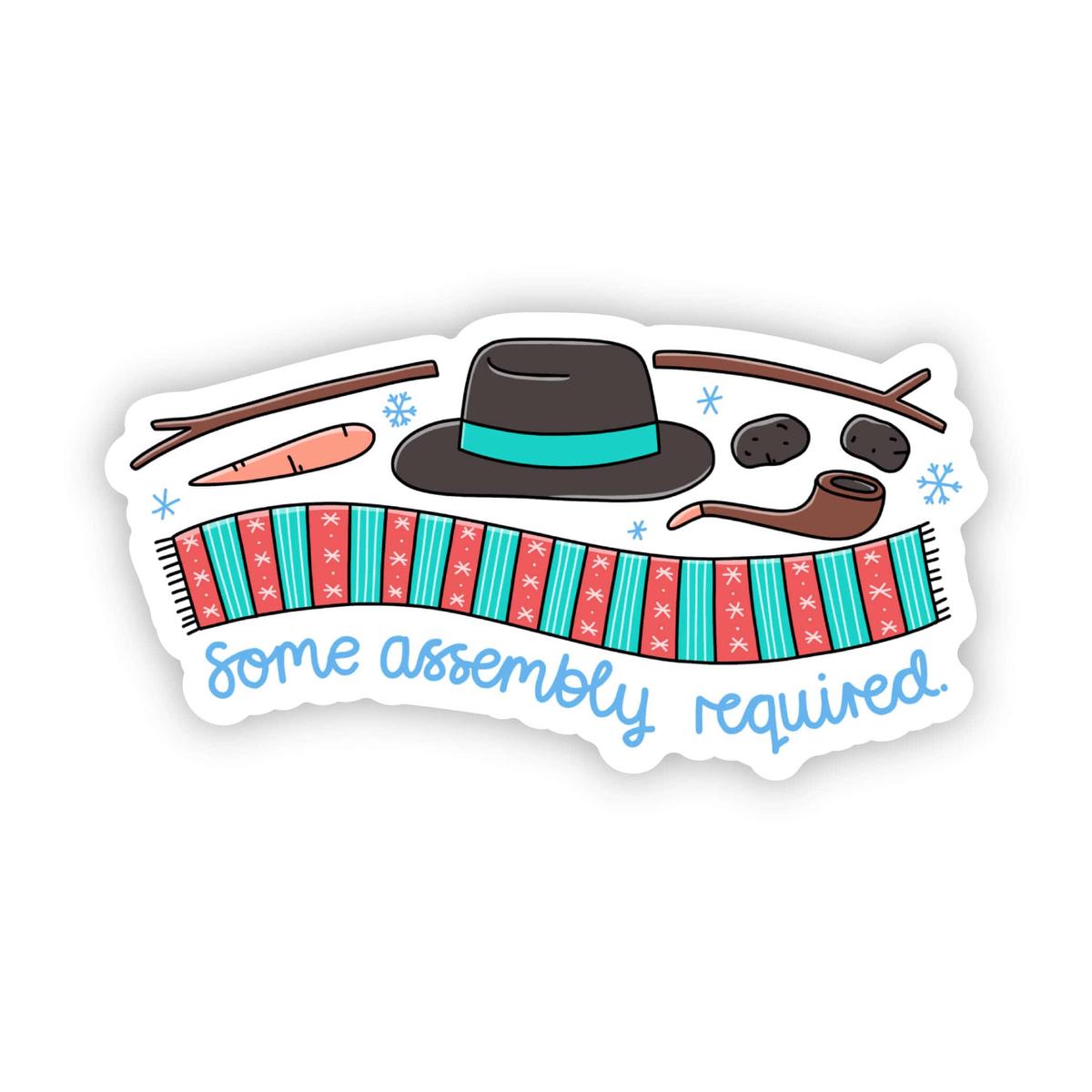 "Some Assembly Required" Snowman Sticker