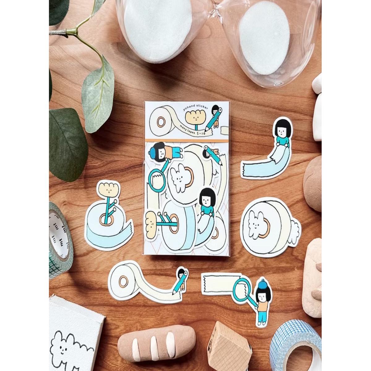 Yohand Studio - Medium Sticker Set - 5-10 - Many Tapes
