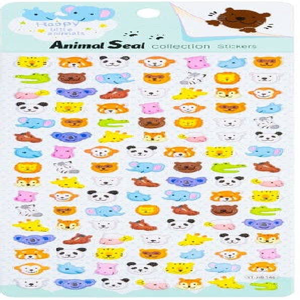 Zoo Animals Puffy Stickers