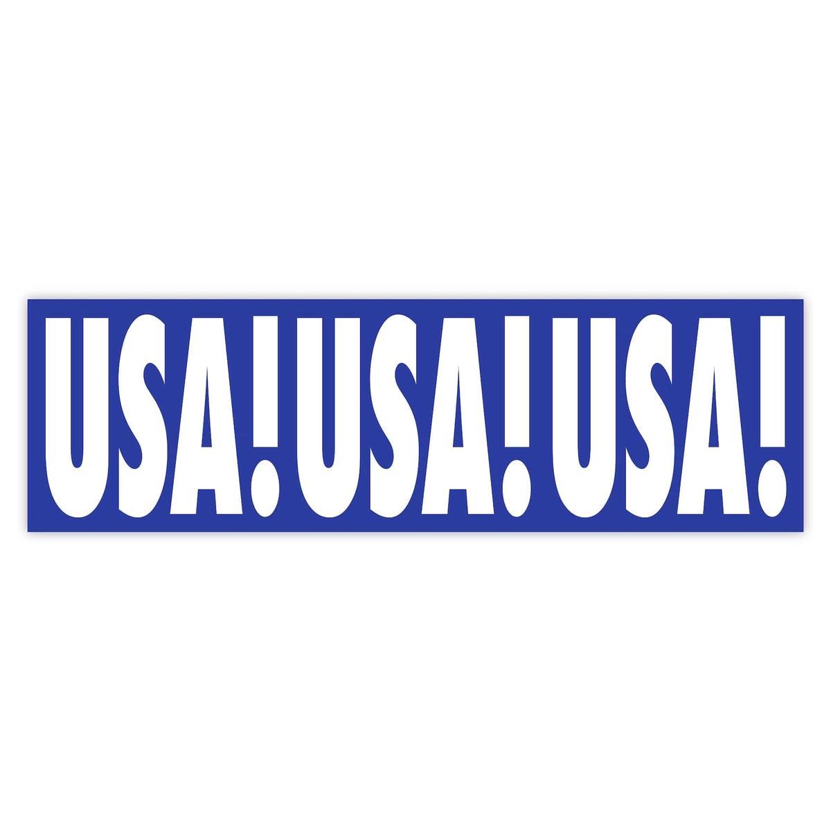"USA USA USA" Blue Bumper Sticker