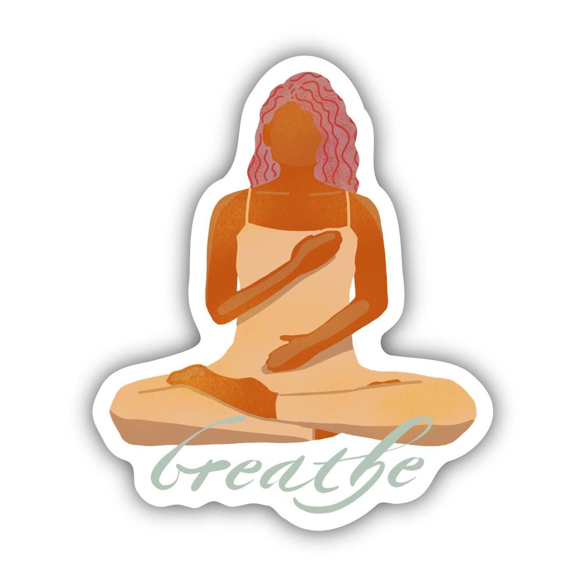 "Breathe" Yoga Sticker