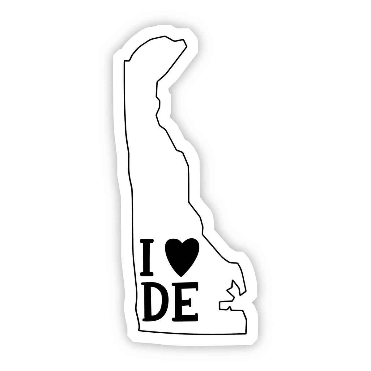 I Love Delaware Sticker
