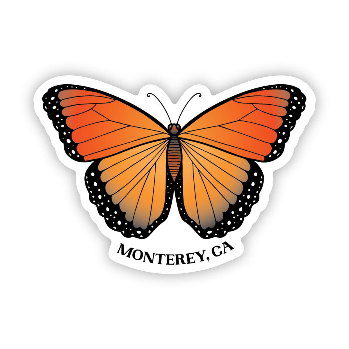 "Monterey, CA" Butterfly Sticker