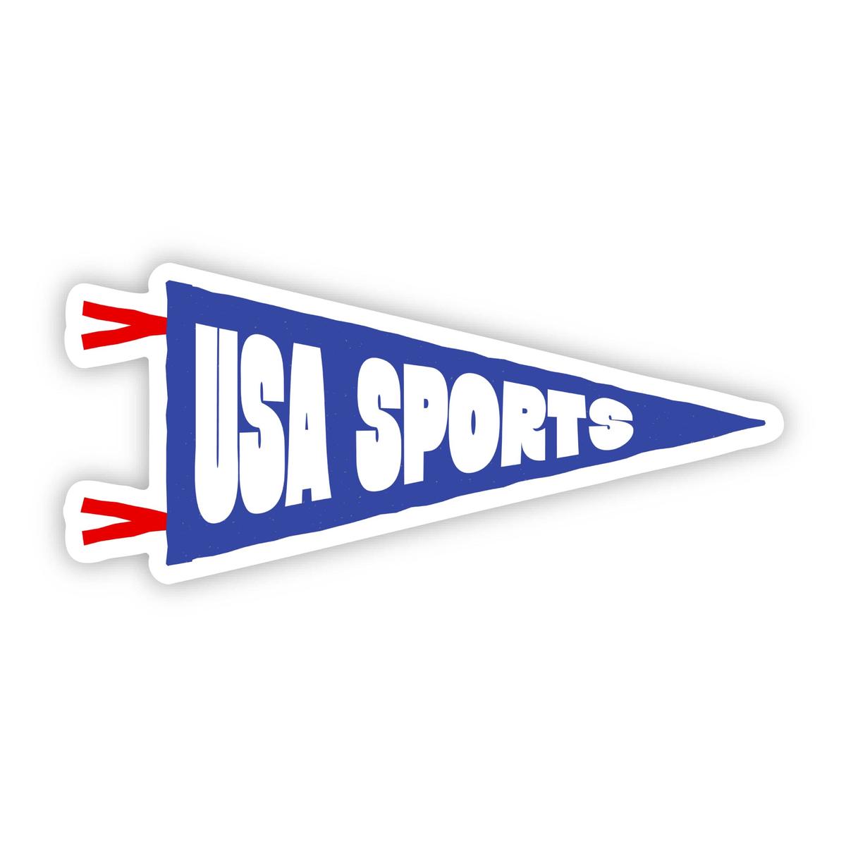 "USA SPORTS" Pennant Sticker