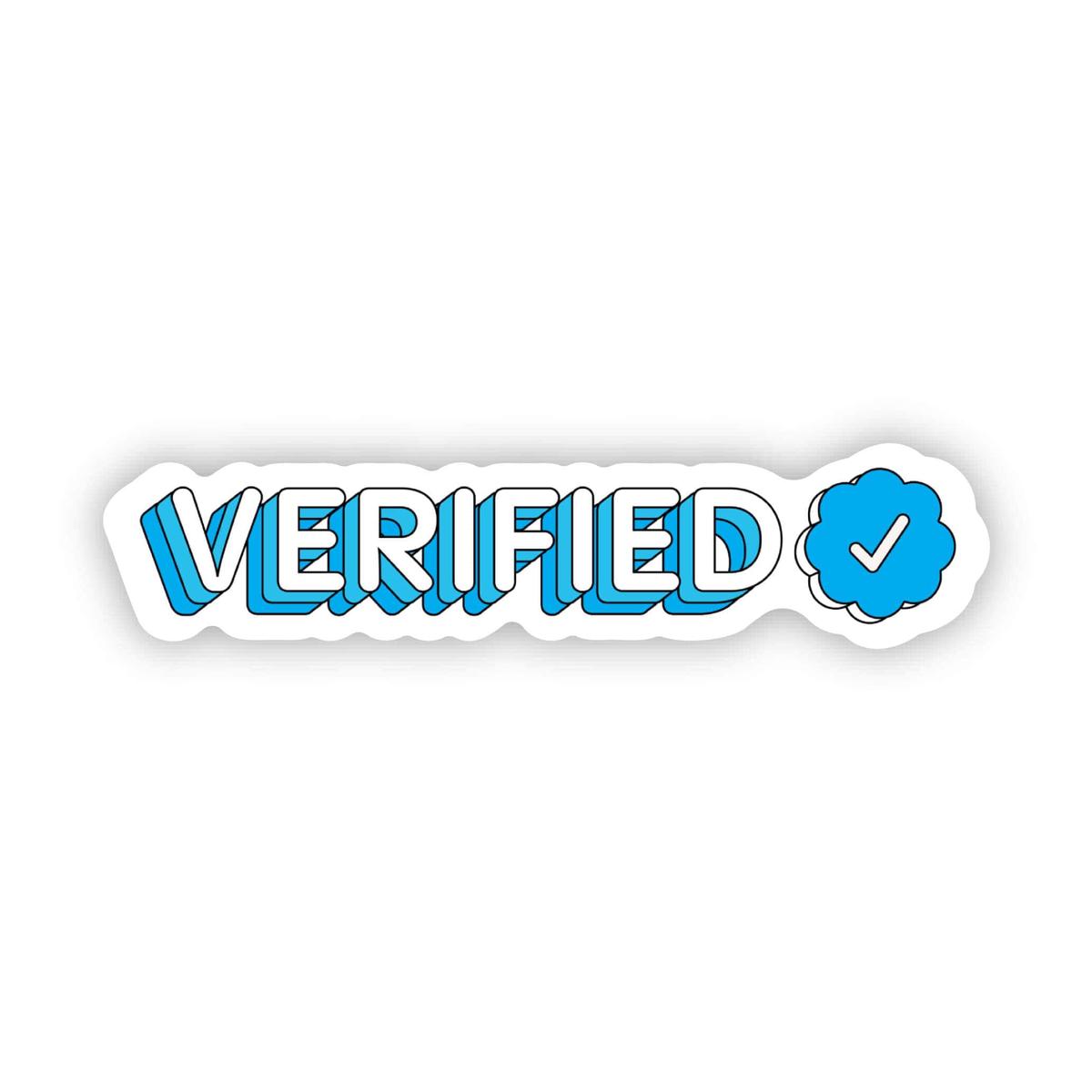 "Verified" Blue Sticker