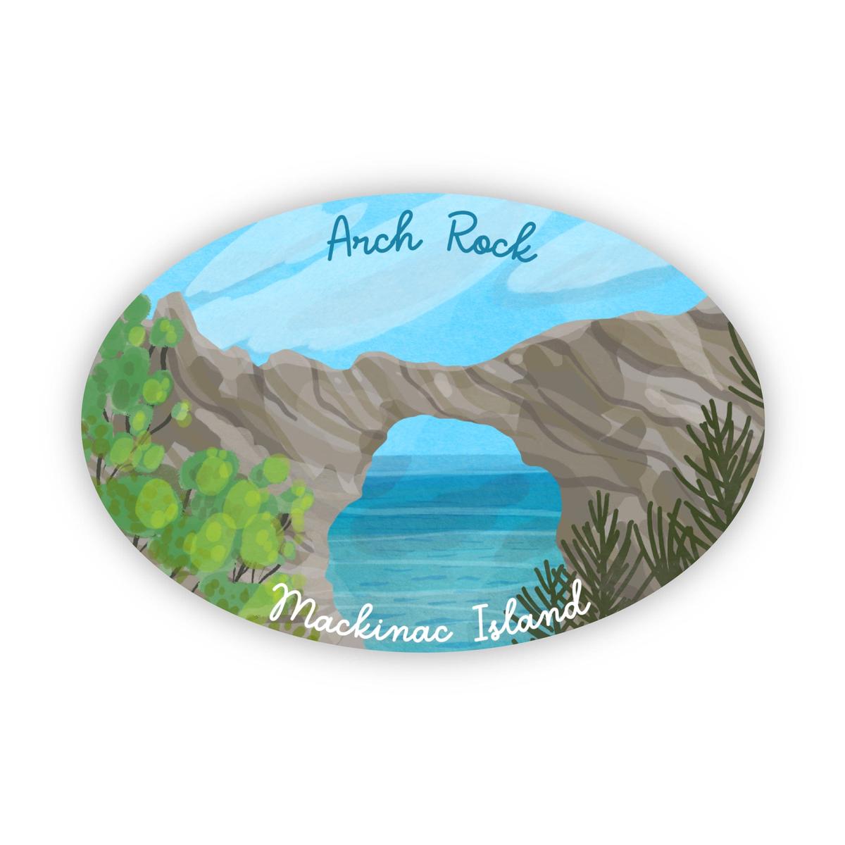 "Arch Rock" Mackinac Island Michigan Sticker