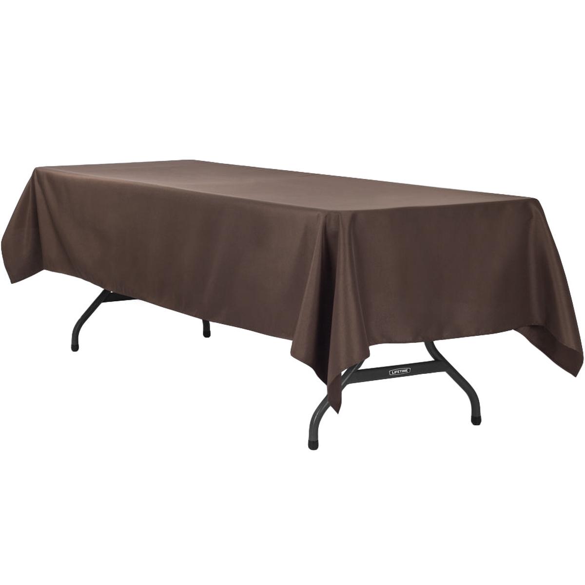 60"x120" Rectangular Premium Polyester Tablecloth - Chocolate Brown