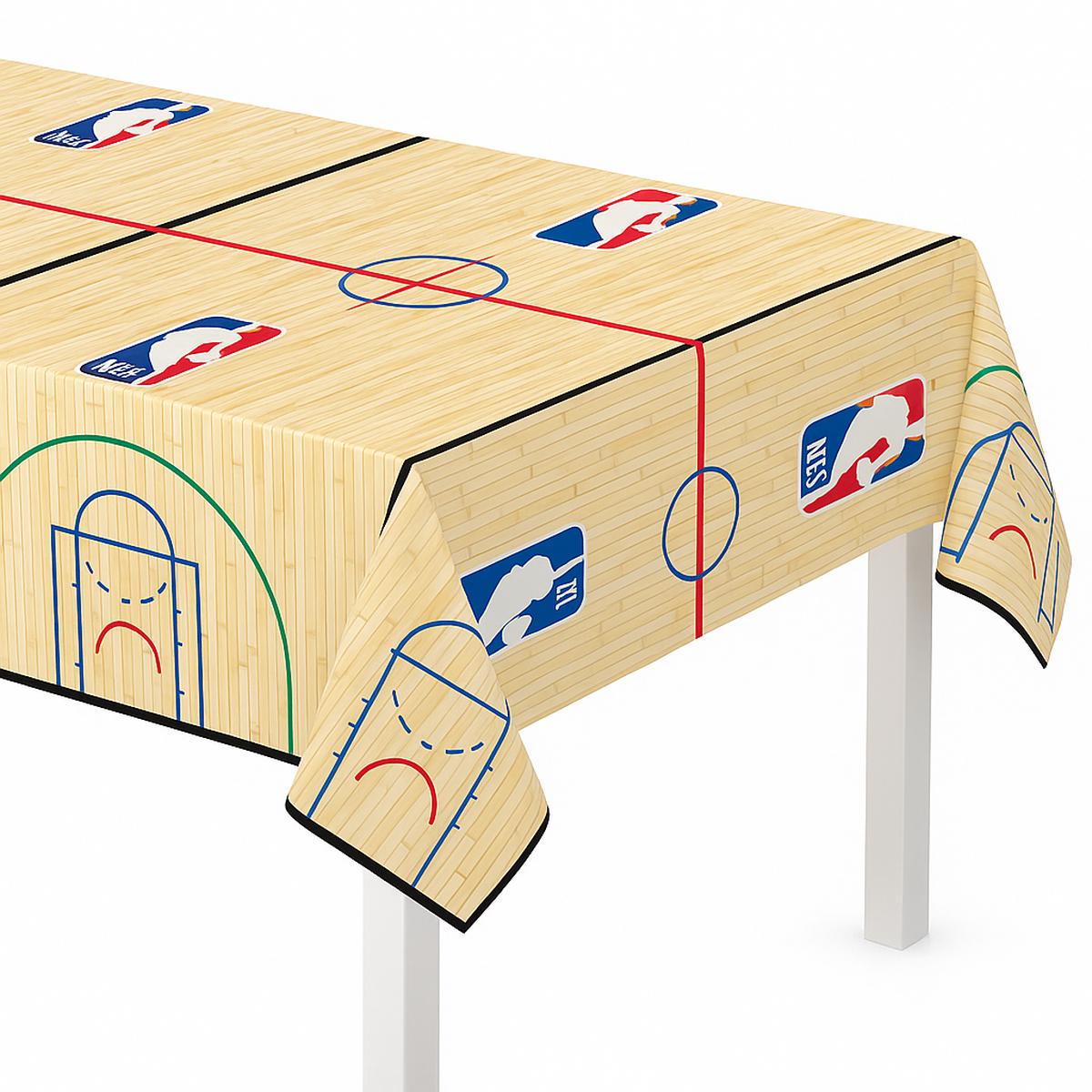 Wilson NBA Basketball Court Plastic Table Cover, 54" x 102"