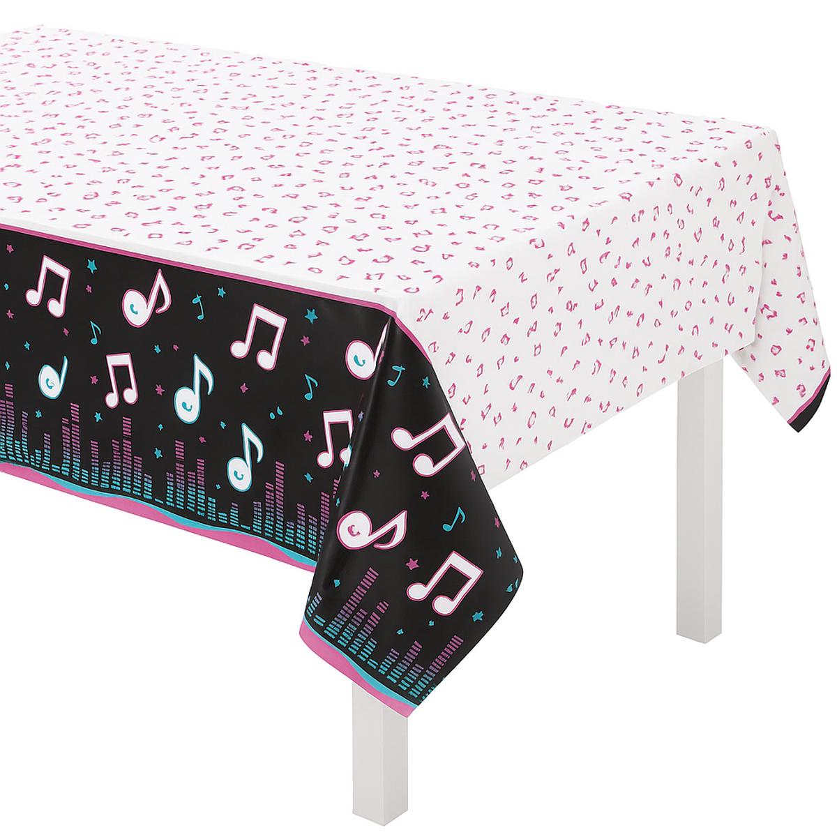 "Internet Famous" Music Theme Plastic Table Cover, 54x96 inches