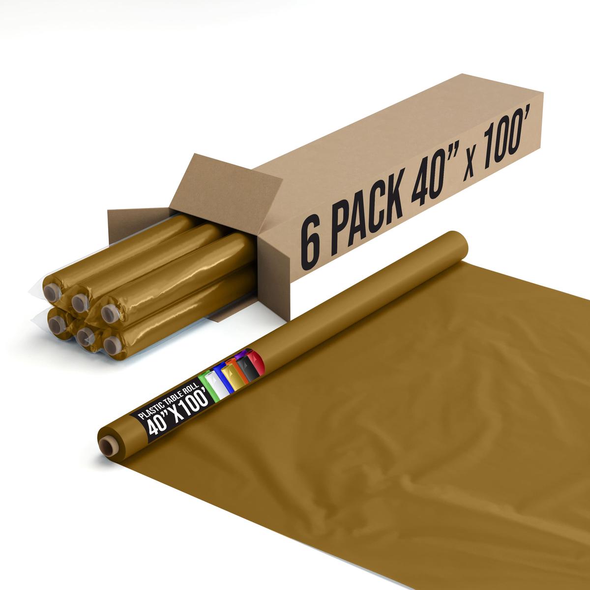 40 In. x 100 Ft. Gold Table Roll | Case of 6