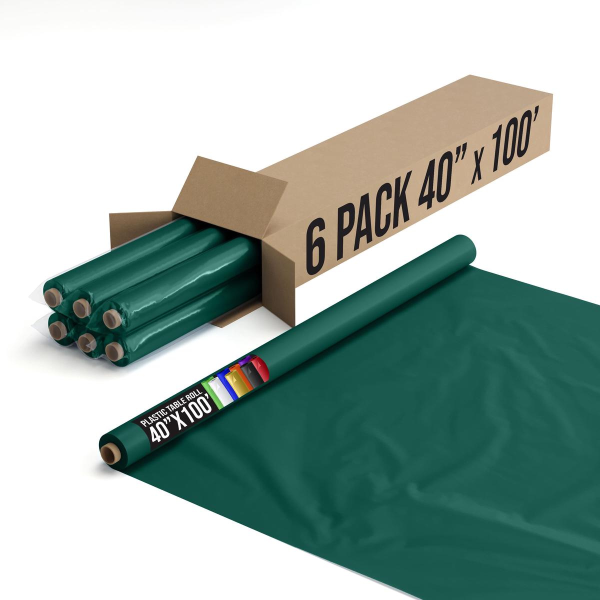 40 In. x 100 Ft. Dark Green Table Roll | Case of 6
