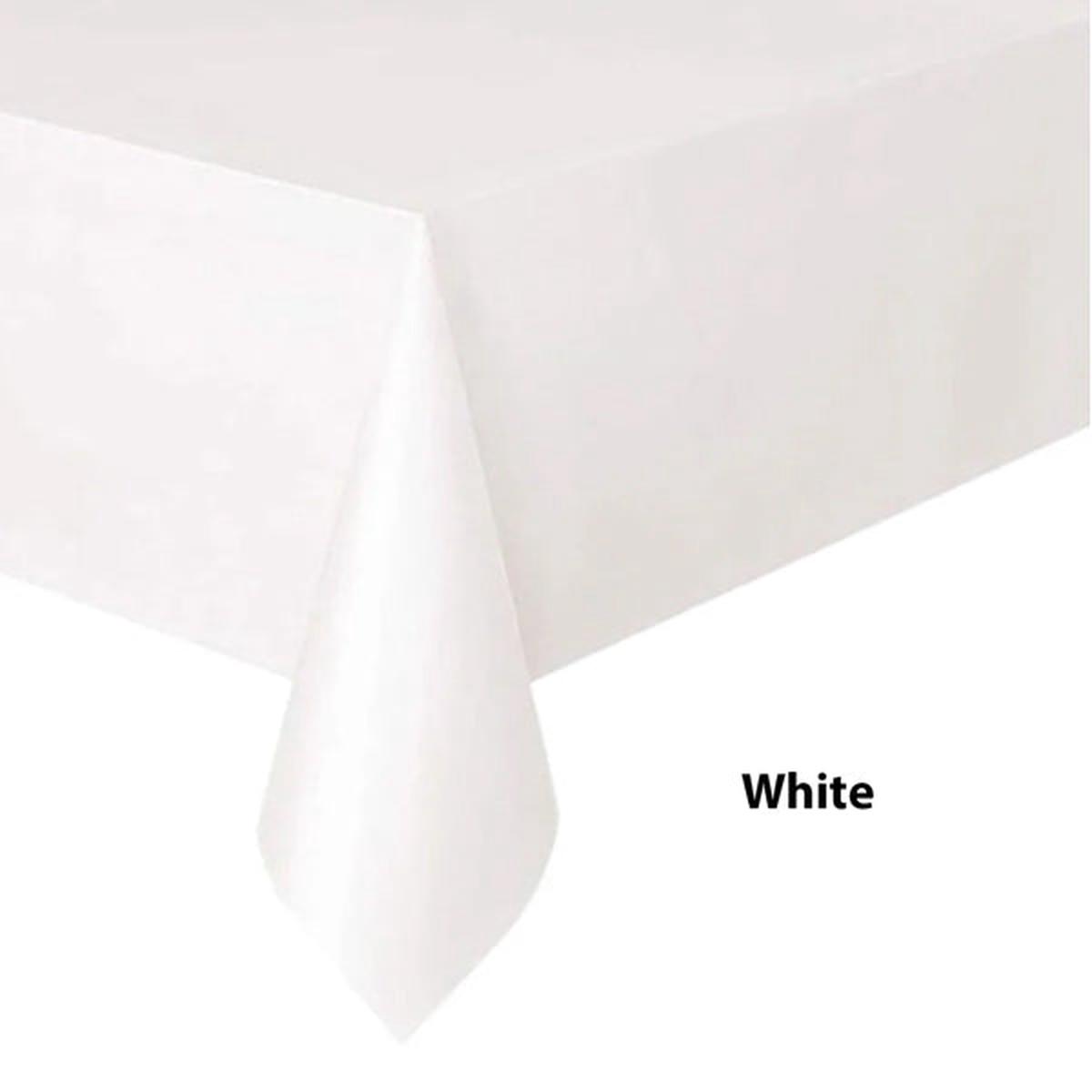 White Plastic Tablecover
