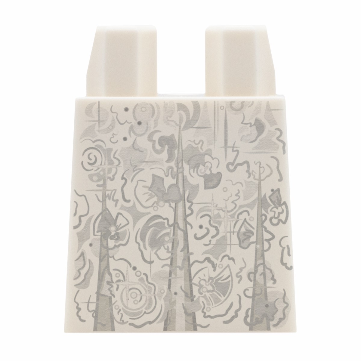 White Regency Vintage Dress Skirt - Custom Design Lego Brick Skirt