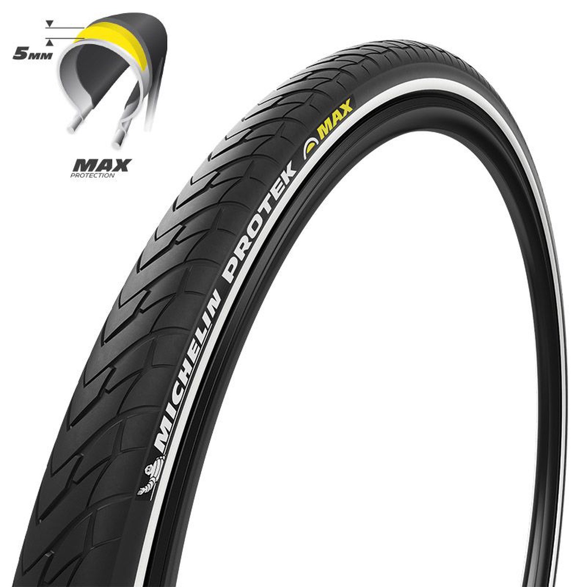 Michelin 700X47 Protek Max Tube Type Performance Line Tire - Black/Reflex