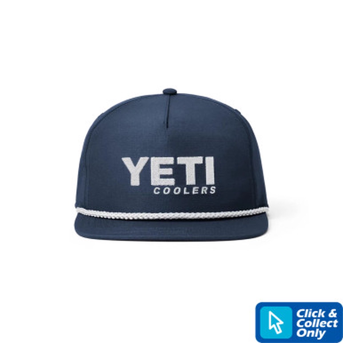 YETI Coolers Mid Pro Flat Brim Rope Hat - Navy