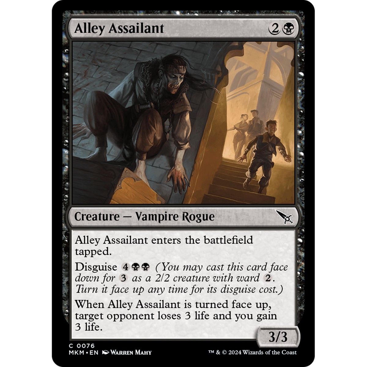 Alley Assailant (MKM-076) - Murders at Karlov Manor Foil
