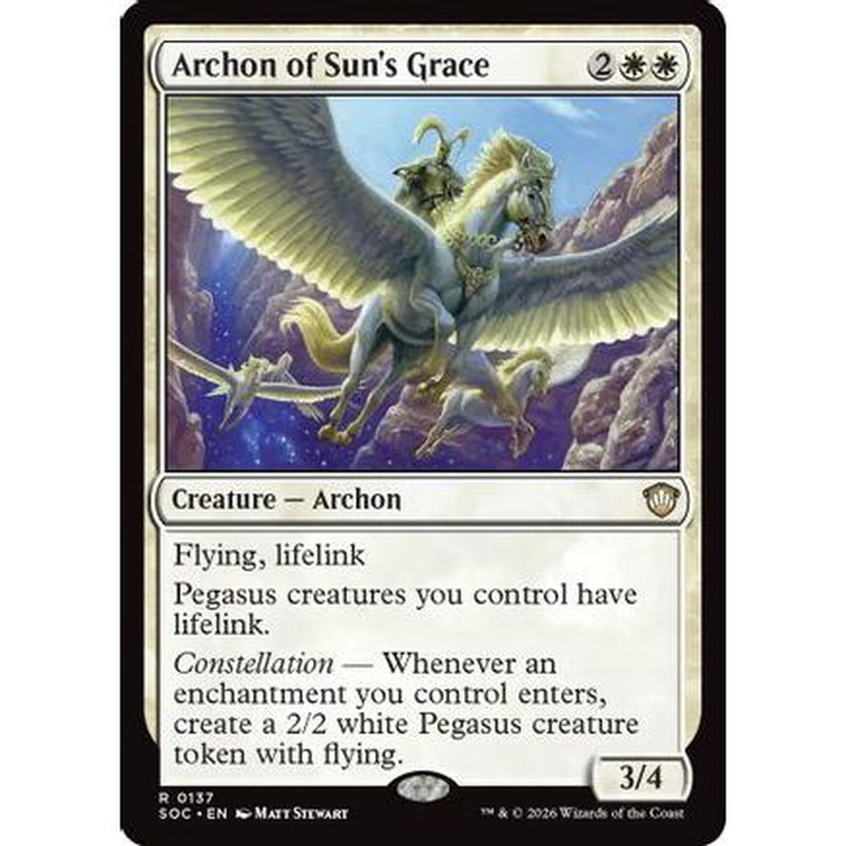 Archon of Sun's Grace (SOC-137) - Commander: Secrets of Strixhaven