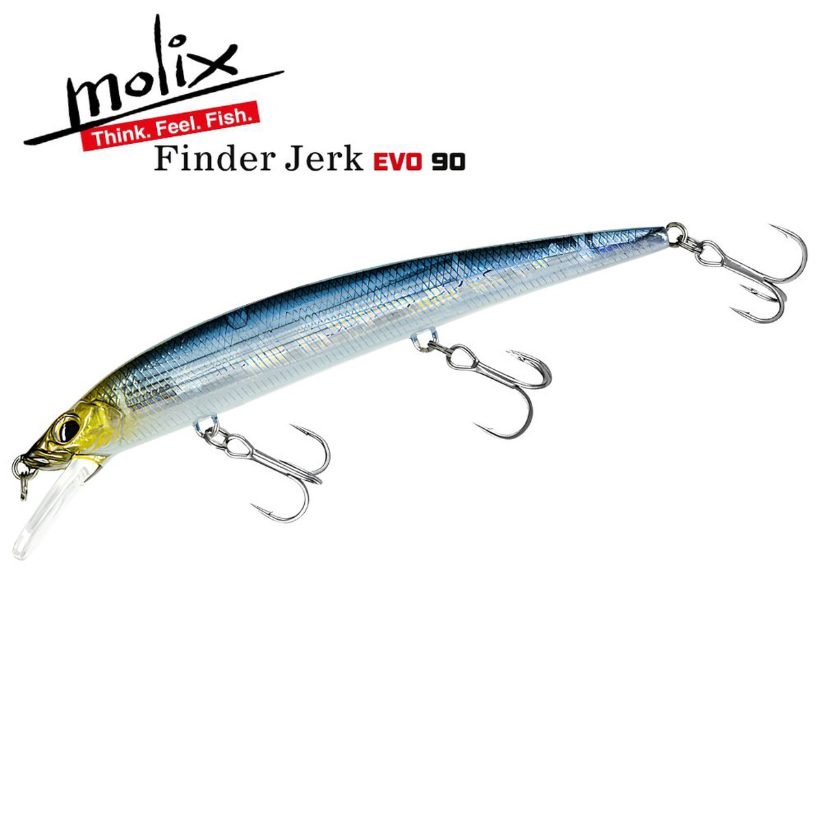 MOLIX Suspending Long Cast Jerkbait Lure FINDER JERK EVO 90SP